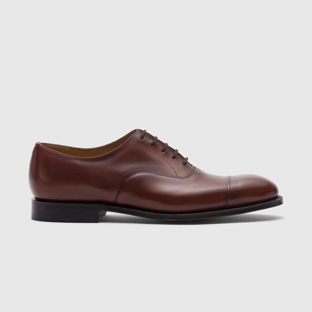 Church's Consul Bleached Calfskin Custom Grade Oxford Brown Leather